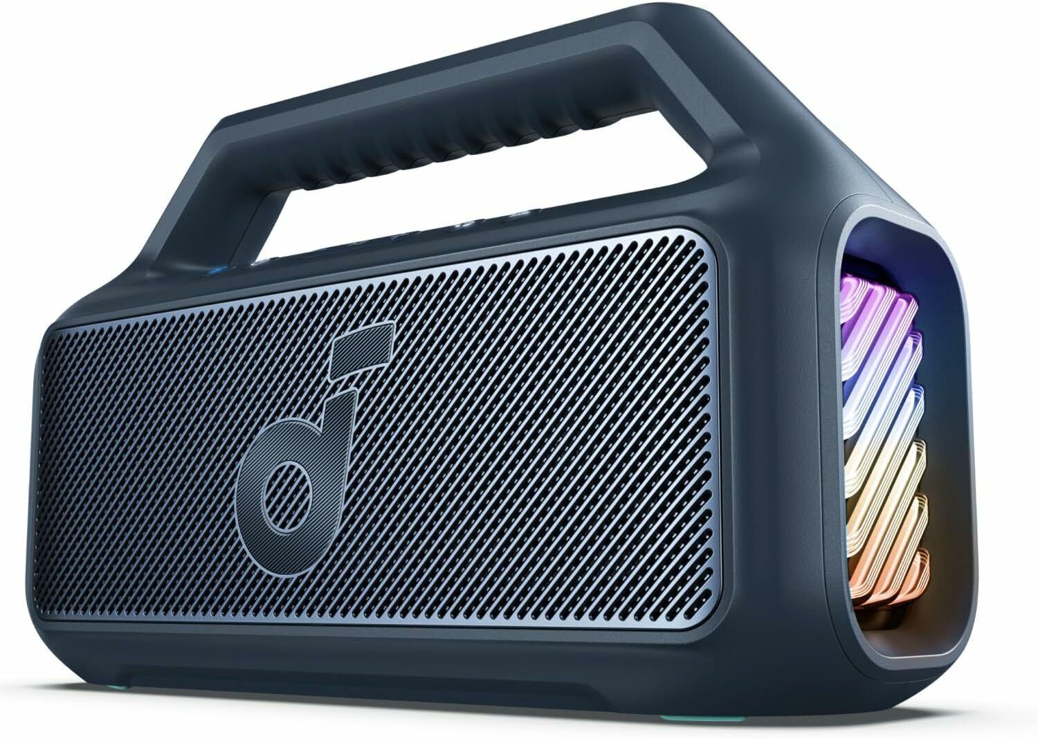 Boxa portabila Anker Soundcore Boom 2, 80W, BassUp 2.0, IPX7, Lumini RGB, Bluetooth 5.3, Albastru