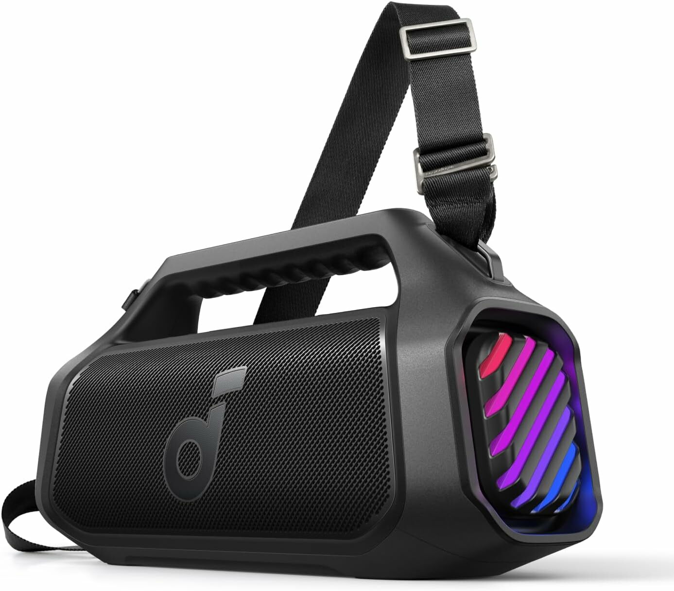 Boxa portabila Anker Soundcore Boom 2 Plus, 140W, BassUp 2.0, IPX7, Lumini RGB, Baterie externa, Bluetooth 5.3, Negru