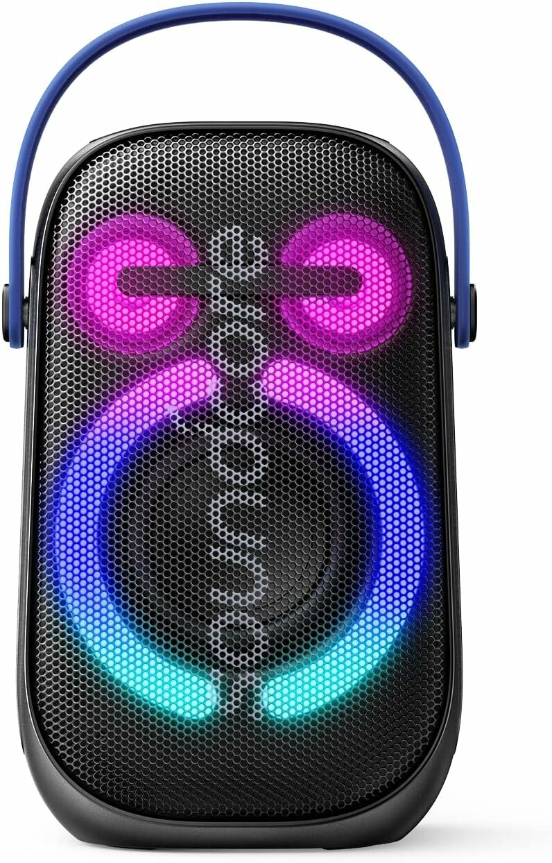 Boxa portabila wireless Anker SoundCore Rave Neo 2, 80W, BassUp, autonomie 18H, IPX7, PartyCast 2.0, Negru
