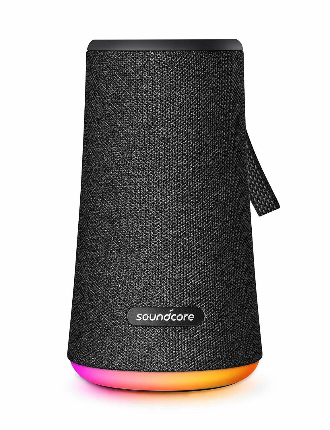 Boxa portabila wireless bluetooth Anker Soundcore Flare+ 25W, 360°, cu lumini LED, Negru