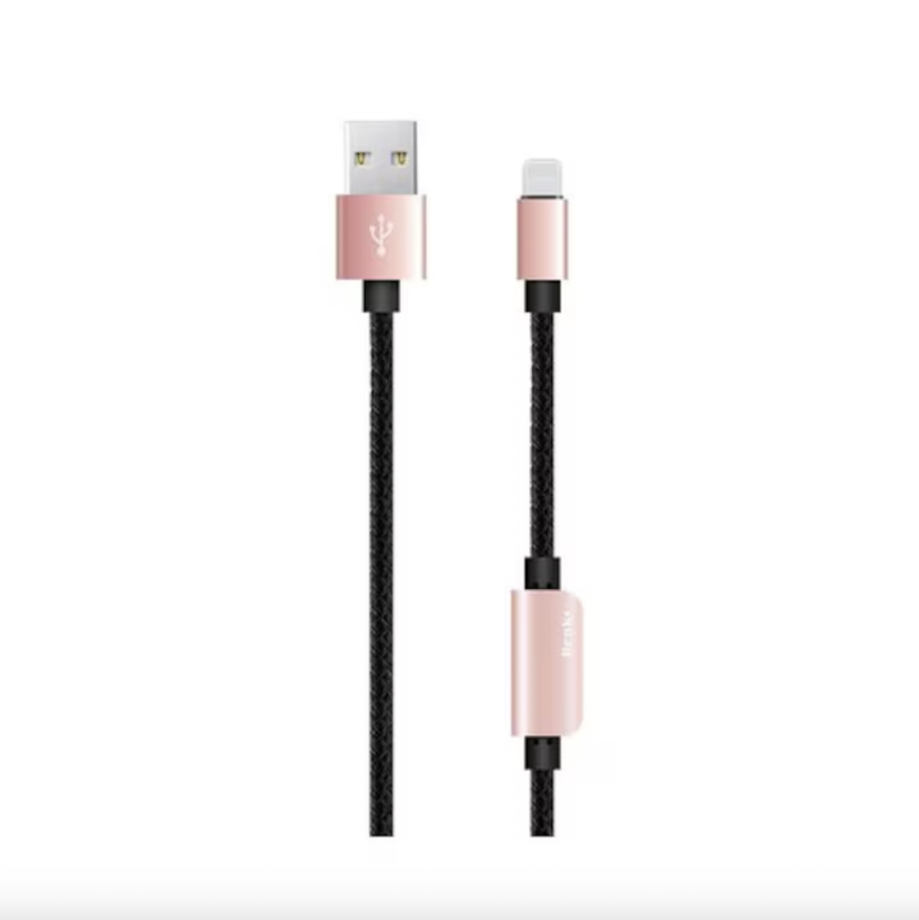 Cablu adaptor Benks D20 Lightning audio, 1.2m, Roz