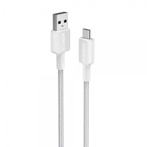 Cablu Anker 322 USB-A la USB-C, 0.91m, Alb