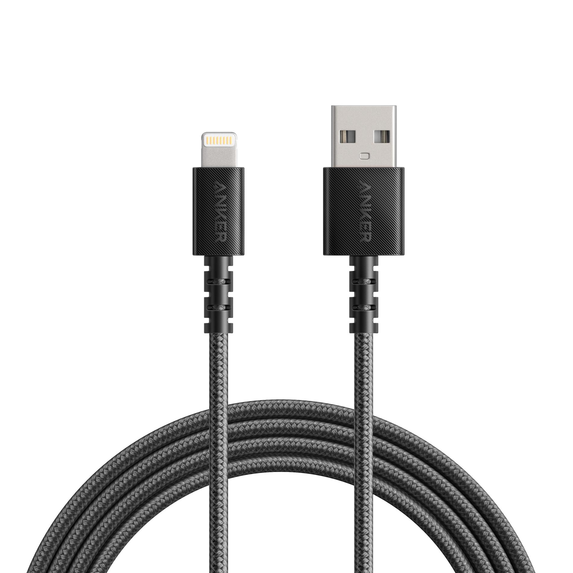 Cablu Anker PowerLine Select+ Lightning USB Apple official MFi 1.8 m, Negru