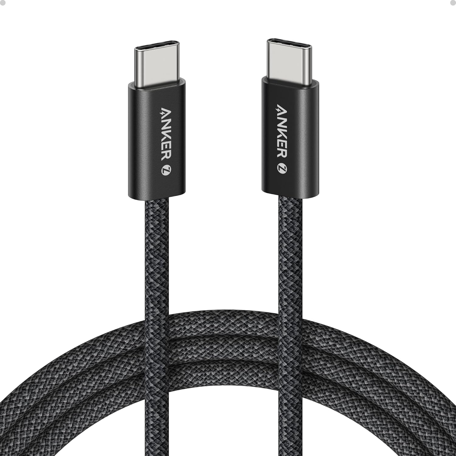 Cablu Anker Zolo USB-C la USB-C, 240W, 1.8m, Negru