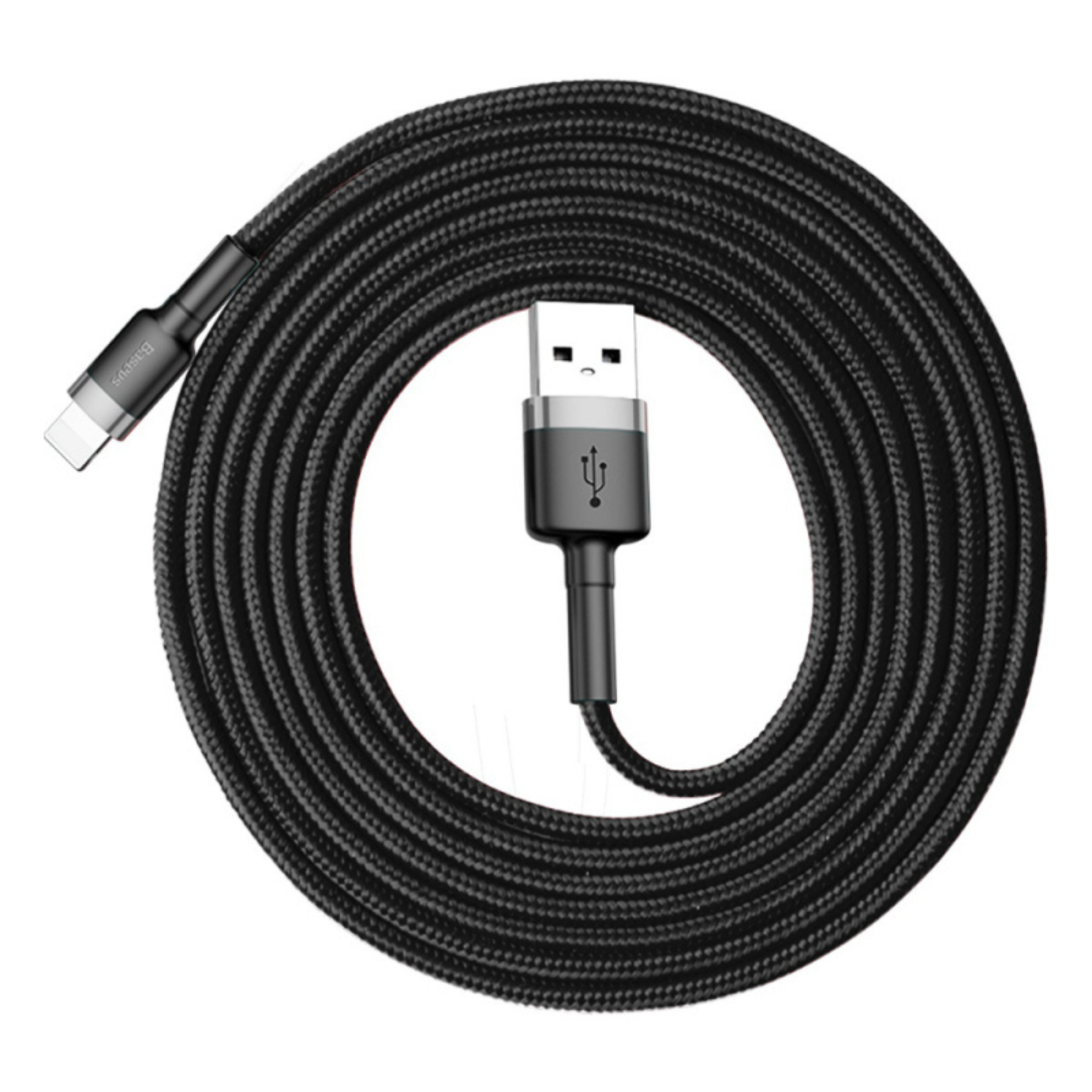 Cablu Baseus Cafule, Lightning - USB, 2 metri, 1.5A, 18W Gri + Negru