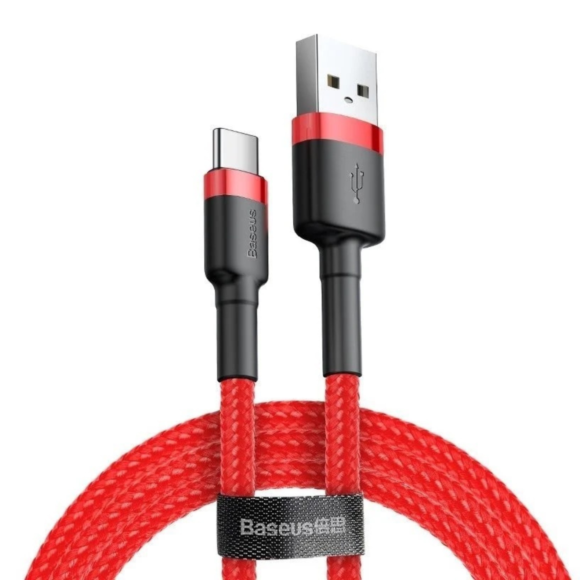 Cablu Baseus Cafule, USB la USB-C, Quick Charge , 2A, 3m, Rosu