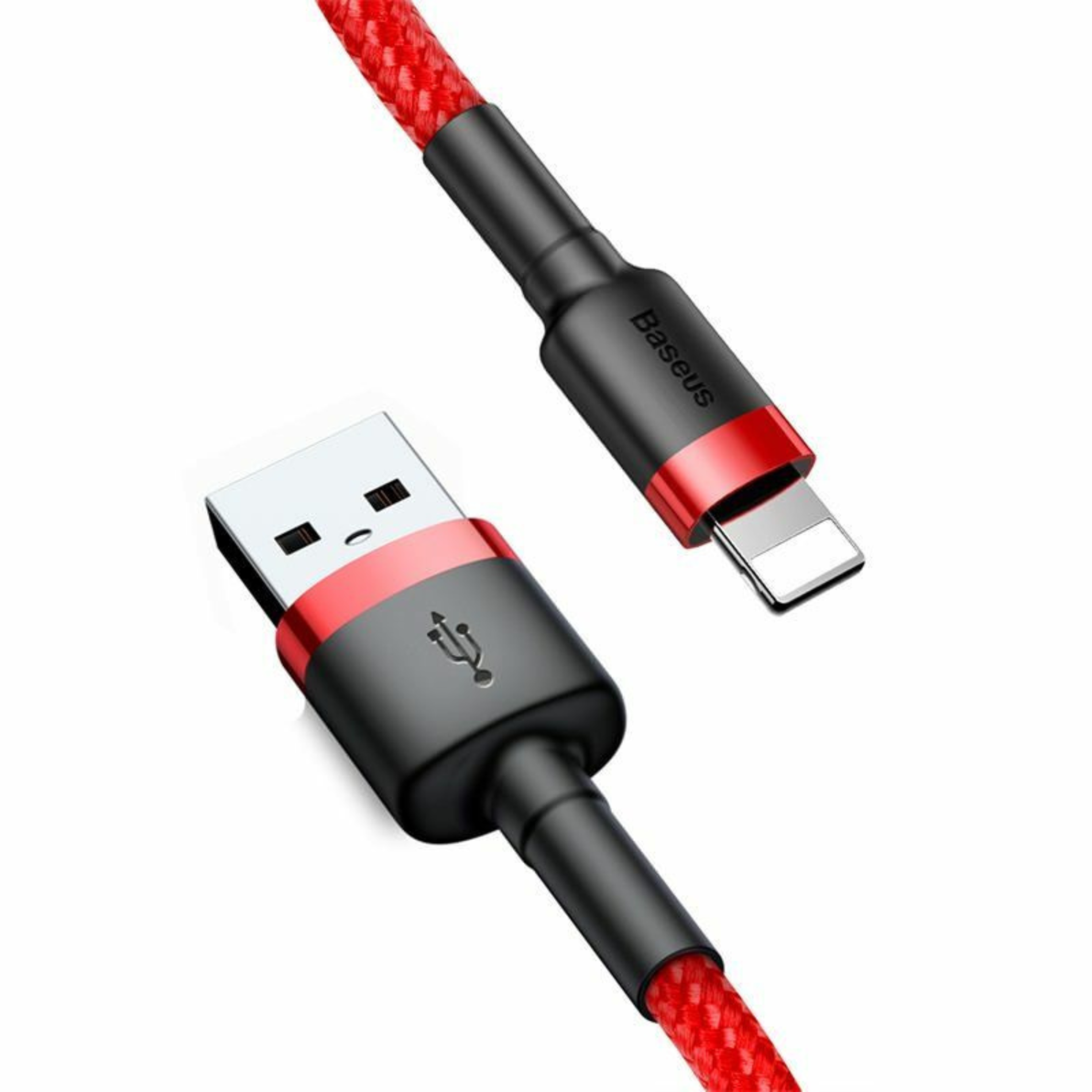 Cablu Baseus Cafule, Lightning - USB, 1 metru, 2.4A, Rosu