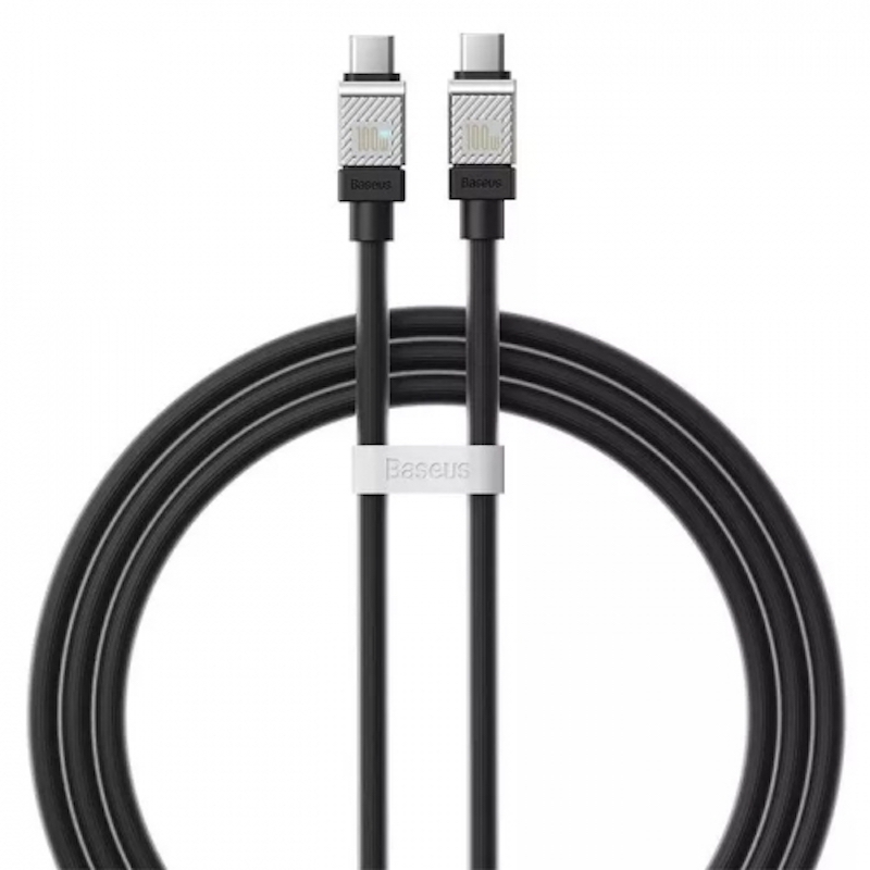 Cablu Baseus Coolplay, USB-C la USB-C, 100W, 1m, Negru