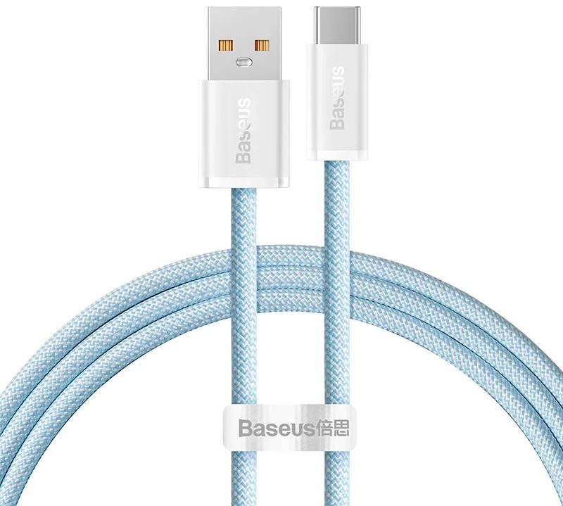 Cablu Baseus Dynamic Series, USB la USB-C, 100W, Fast Charging, 1m, Albastru