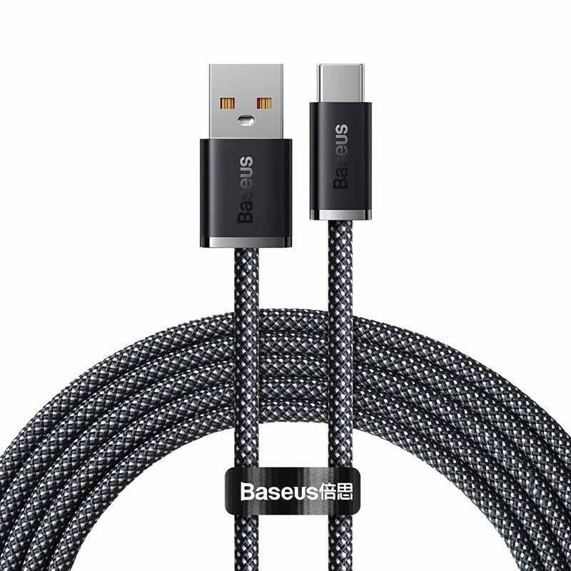 Cablu Baseus Dynamic Series, USB la USB-C, 100W, Fast Charging, 2m, Gri