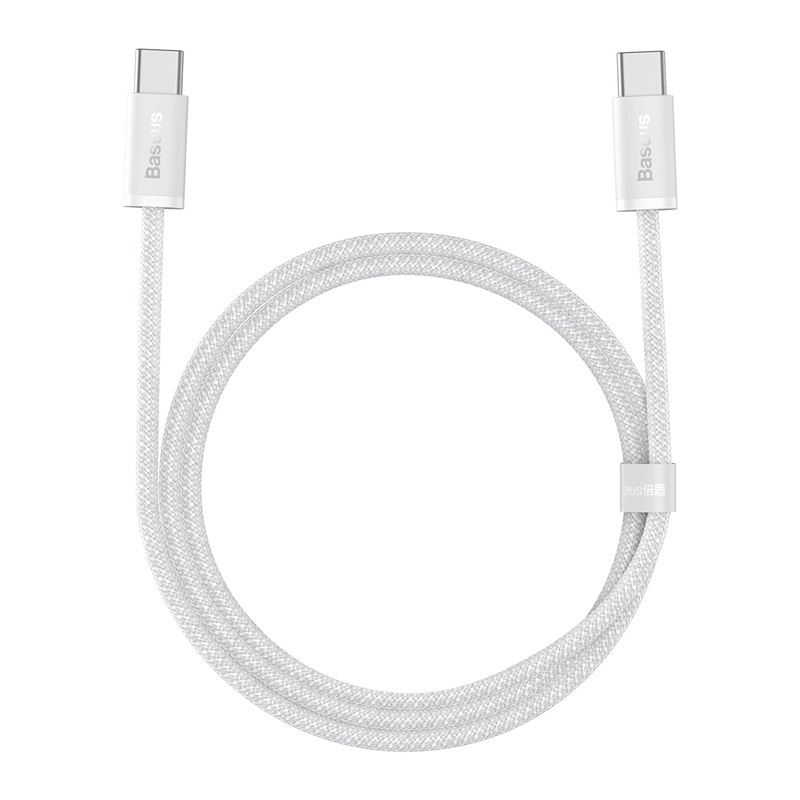 Cablu Baseus Dynamic Series, USB-C la USB-C, 100W, Fast Charging, 1m, Alb