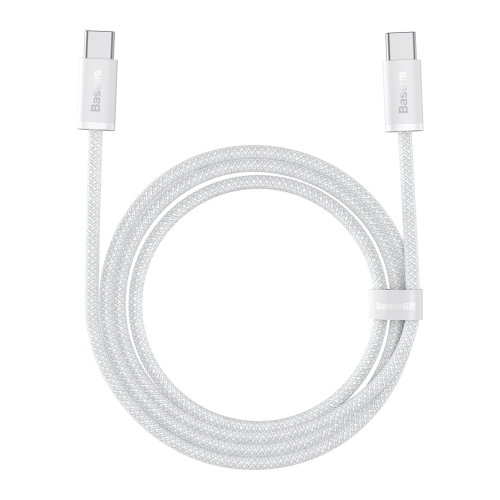 Cablu Baseus Dynamic Series, USB-C la USB-C, 100W, Fast Charging, 2m, Alb