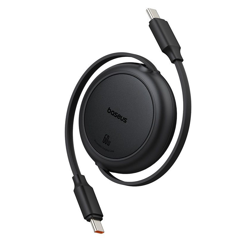 Cablu Baseus Fre2Pull Mini USB-C la USB-C, 60W, 1m, Negru