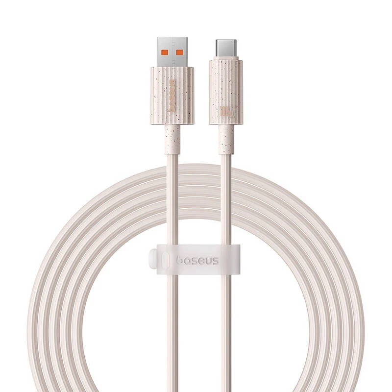 Cablu Baseus Habitat Series, Incarcare rapida, USB la USB-C, 100W, 2m, Roz