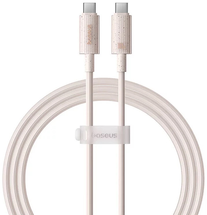 Cablu Baseus Habitat Series, Incarcare rapida, USB-C la USB-C, 100W, 1m, Roz
