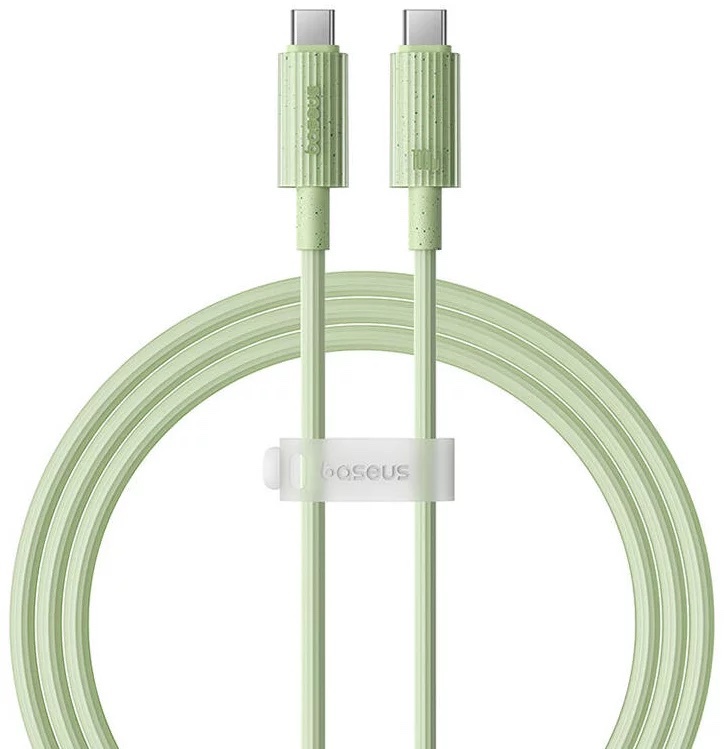 Cablu Baseus Habitat Series, Incarcare rapida, USB-C la USB-C, 100W, 1m, Verde