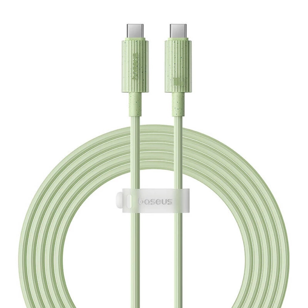 Cablu Baseus Habitat Series, Incarcare rapida, USB-C la USB-C, 100W, 2m, Verde