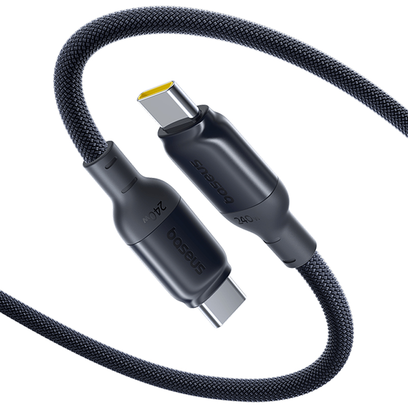 Cablu Baseus PicoGo Fast Charging USB-C la USB-C, 240W, 2m, Negru