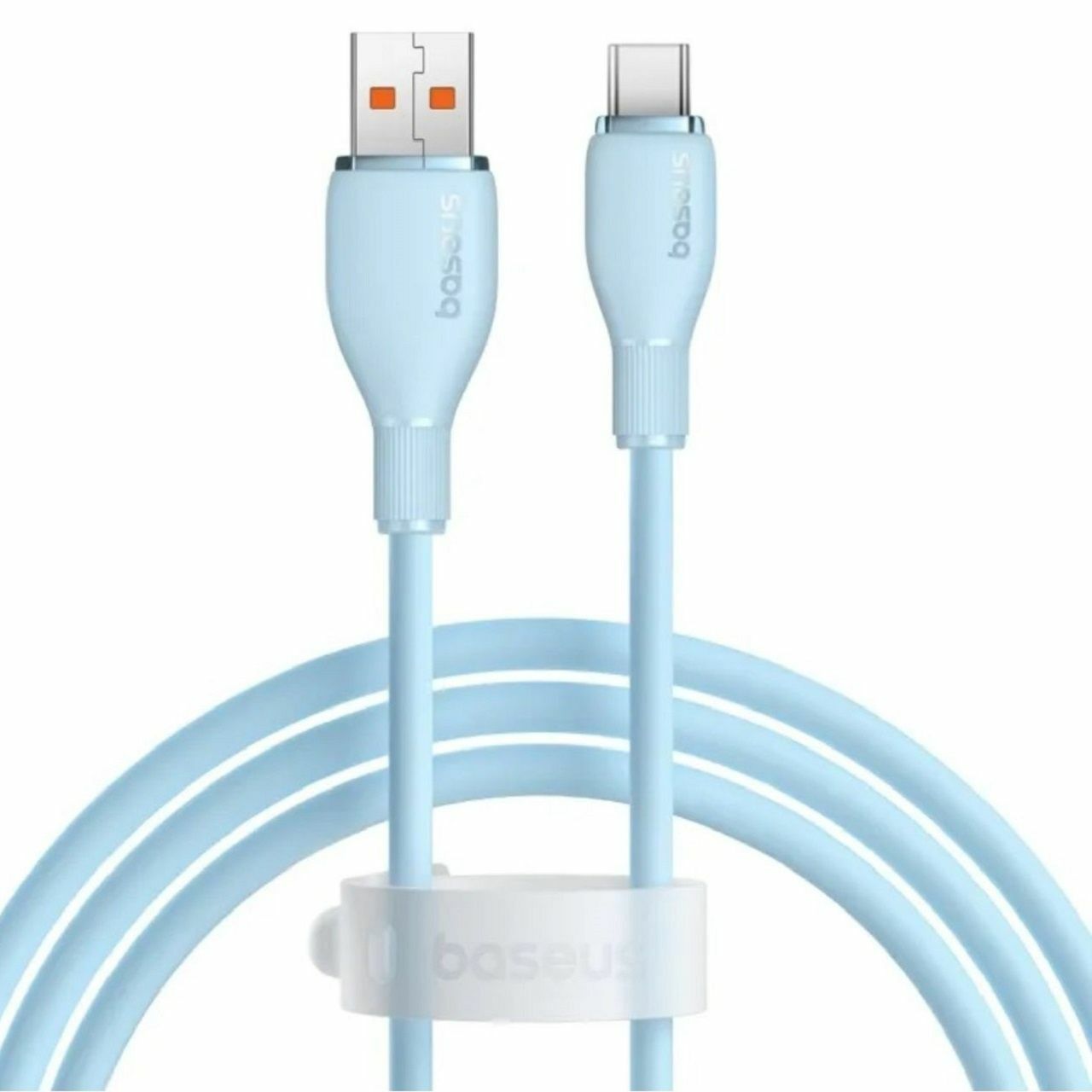 Cablu Baseus Pudding fast Charge USB la USB-C 100W, 2m, Albastru