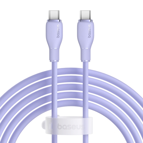 Cablu Baseus Pudding Series 100W, USB-C la USB-C, Fast Charging, 2 metri, Violet