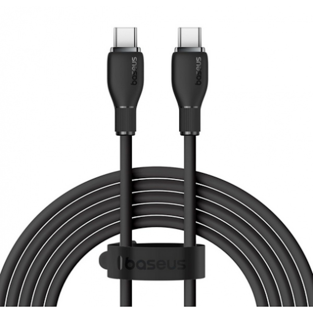 Cablu Baseus Pudding Series, Incarcare rapida, USB-C la USB-C ,100W, 2m, Negru