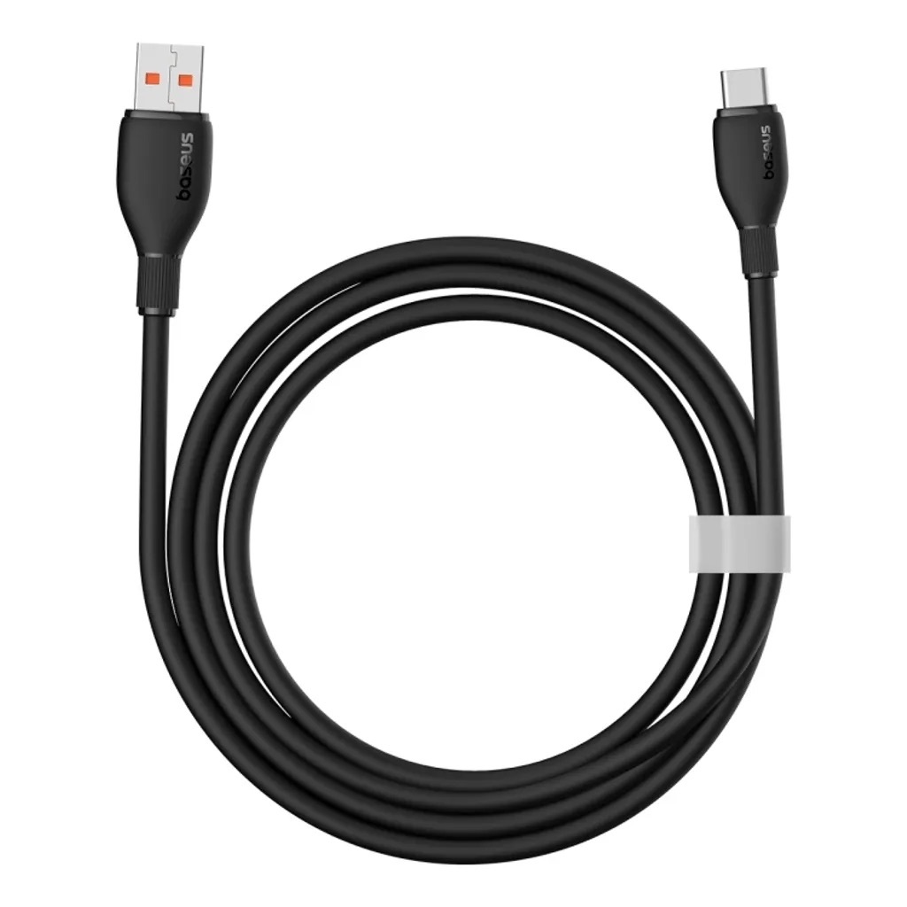 Cablu Baseus Pudding Series, USB la USB-C, 100W, Fast Charging, 1.2m, Negru