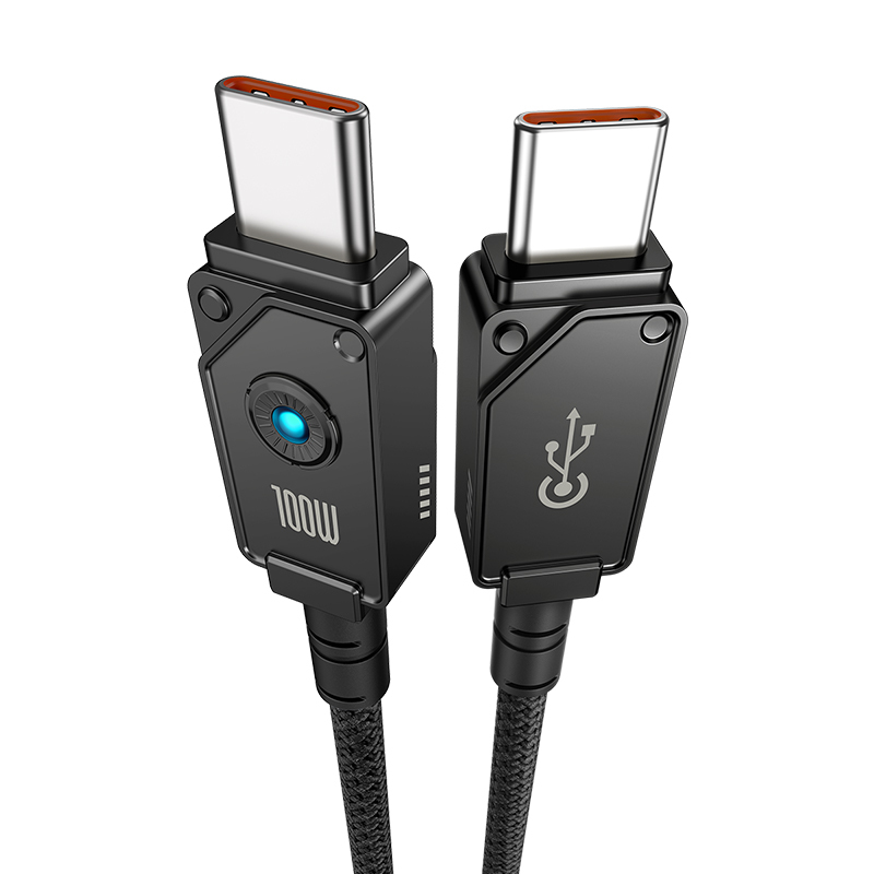 Cablu Baseus Unbreakable Series, Incarcare rapida, USB-C la USB-C, 100W, 1m, Negru