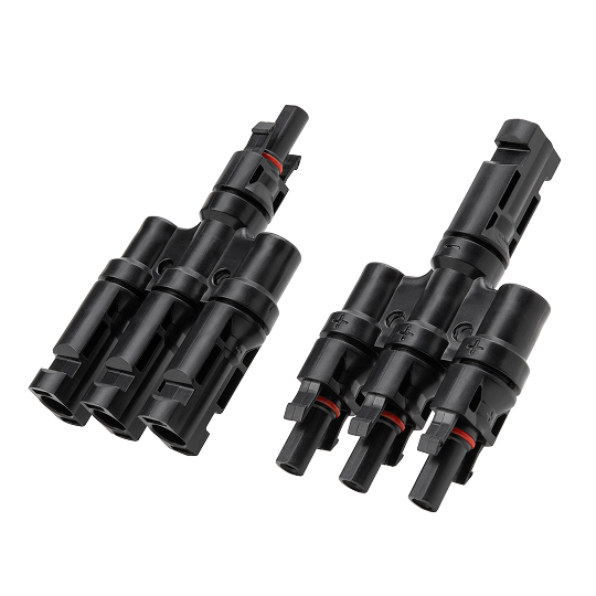 Cablu conector de incarcare solara Anker Solix MC4 cu 3 porturi, Negru