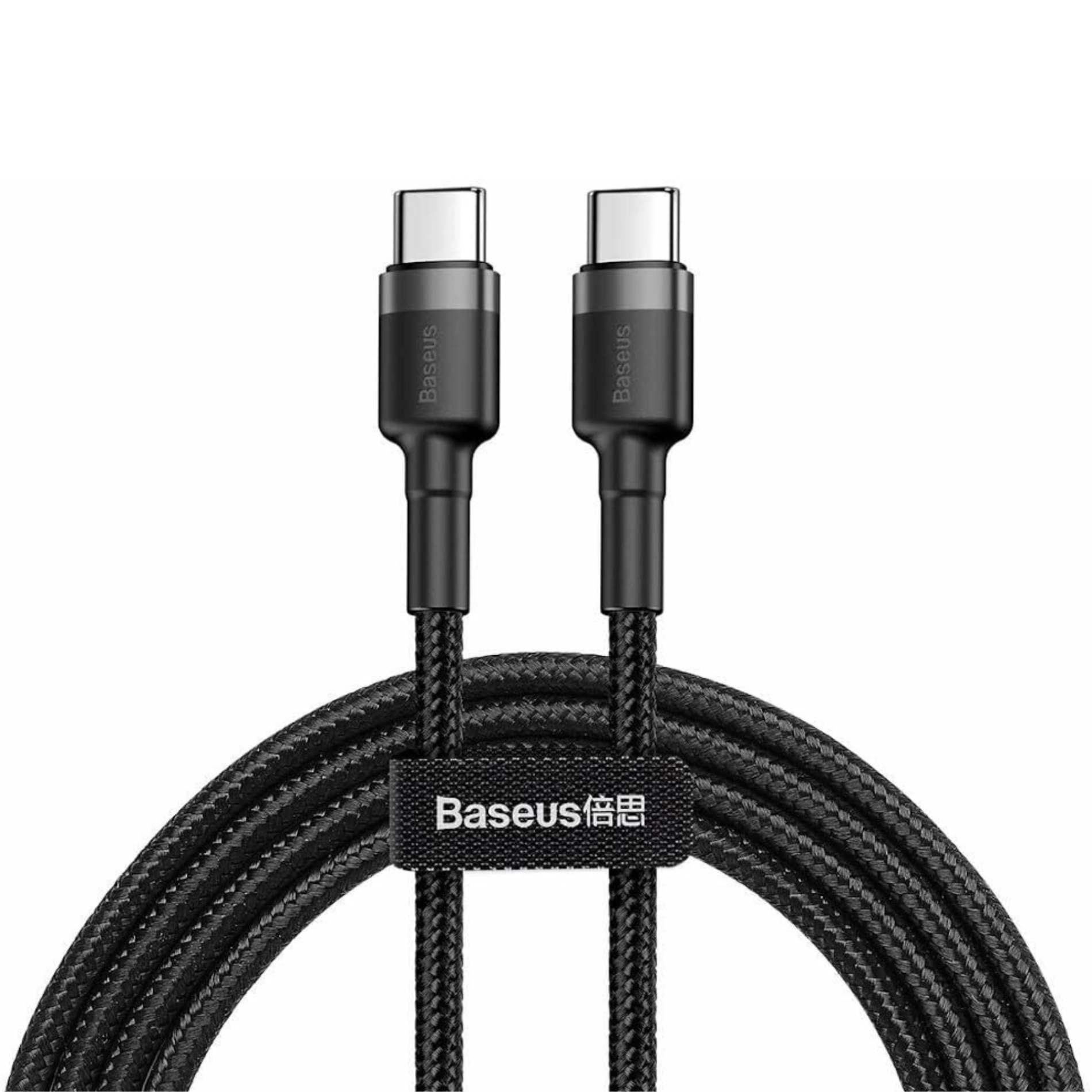 Cablu de date Baseus Cafule PD 2.0 60W, USB-C la USB-C, 1 metru, 20V, 3A, Gri + Negru