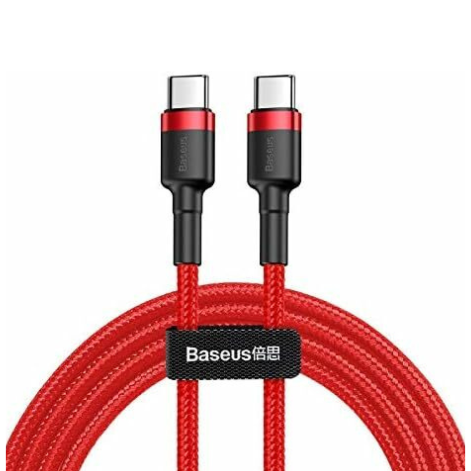 Cablu de date Baseus Cafule PD 2.0 60W, USB-C la USB-C, 2 metri, 20V, 3A, Rosu