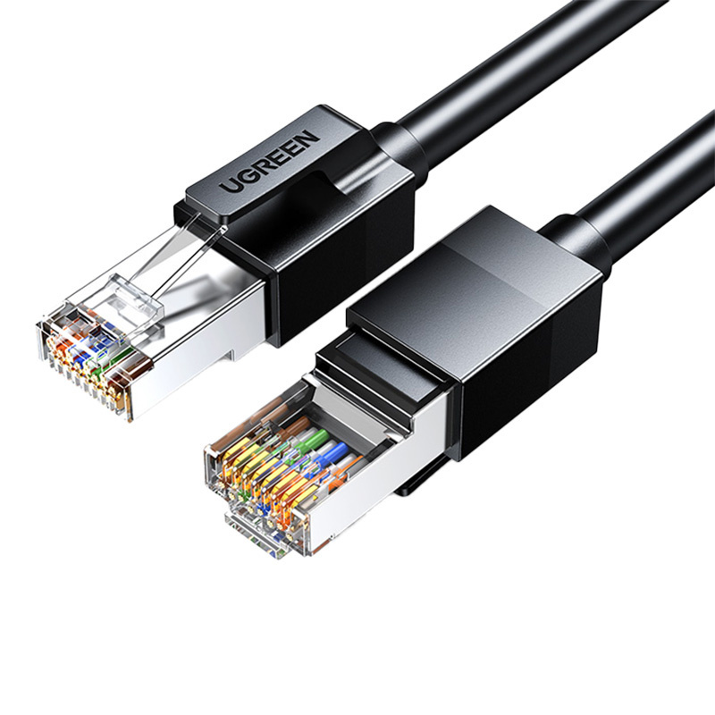 Cablu Ethernet Ugreen NW316, CAT6 F/UTP, 8m, Negru