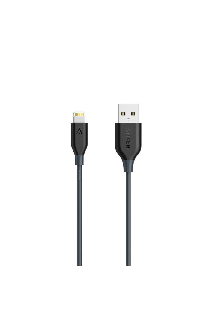 Cablu de date Anker PowerLine MFi, Lightning, 0.9 m, Gri