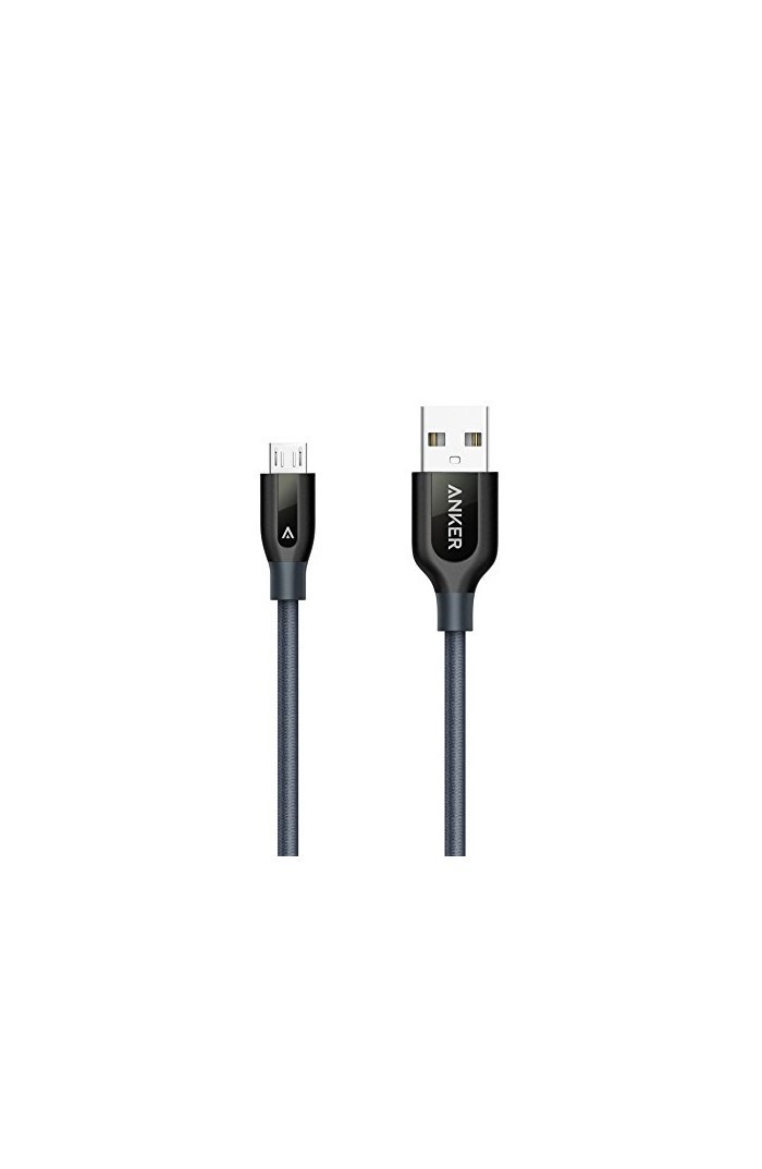 Cablu de date Anker Premium PowerLine+ Nylon, MicroUSB, 0.91 m, Gri