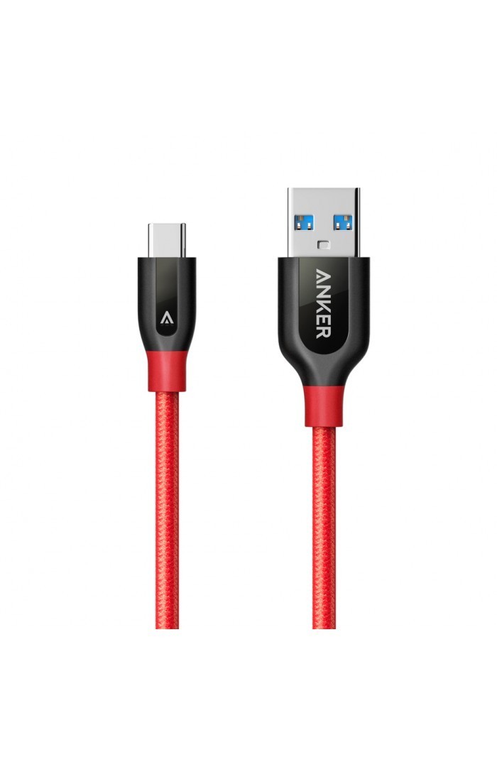 Cablu premium USB-C USB 3.0 Anker PowerLine+, 1 metru, Rosu