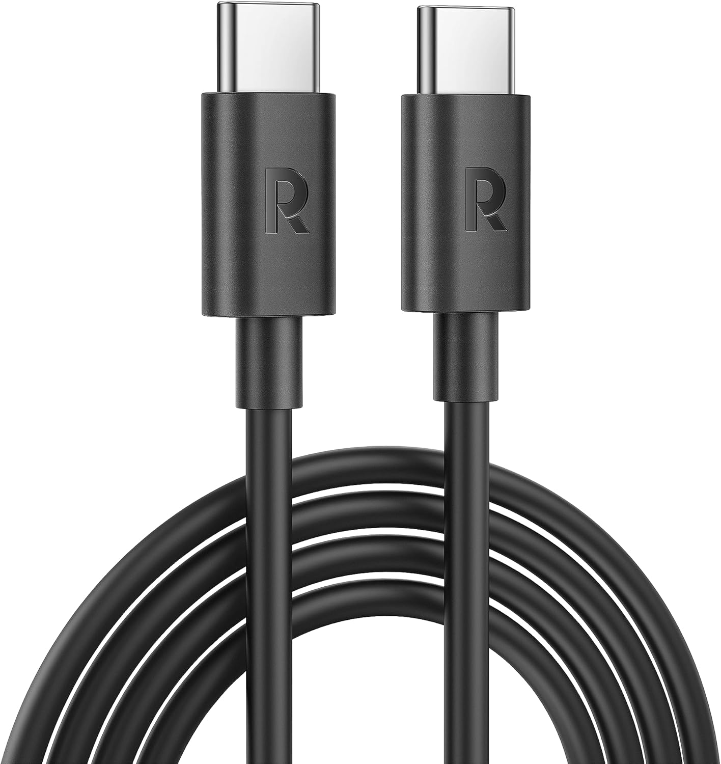 Cablu RavPower RP-CB1021, USB-C la UBS-C, TPE, 1m, Negru