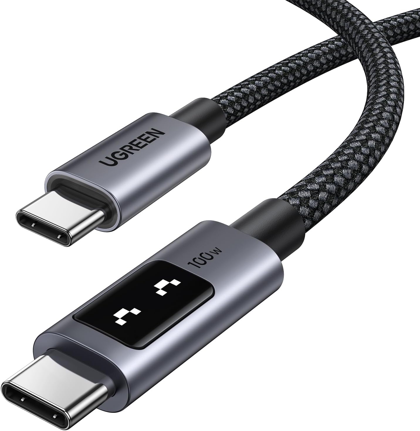 Cablu Ugreen Uno USB-C la USB-C PD Fast Charge, 3m, 100W, Gri