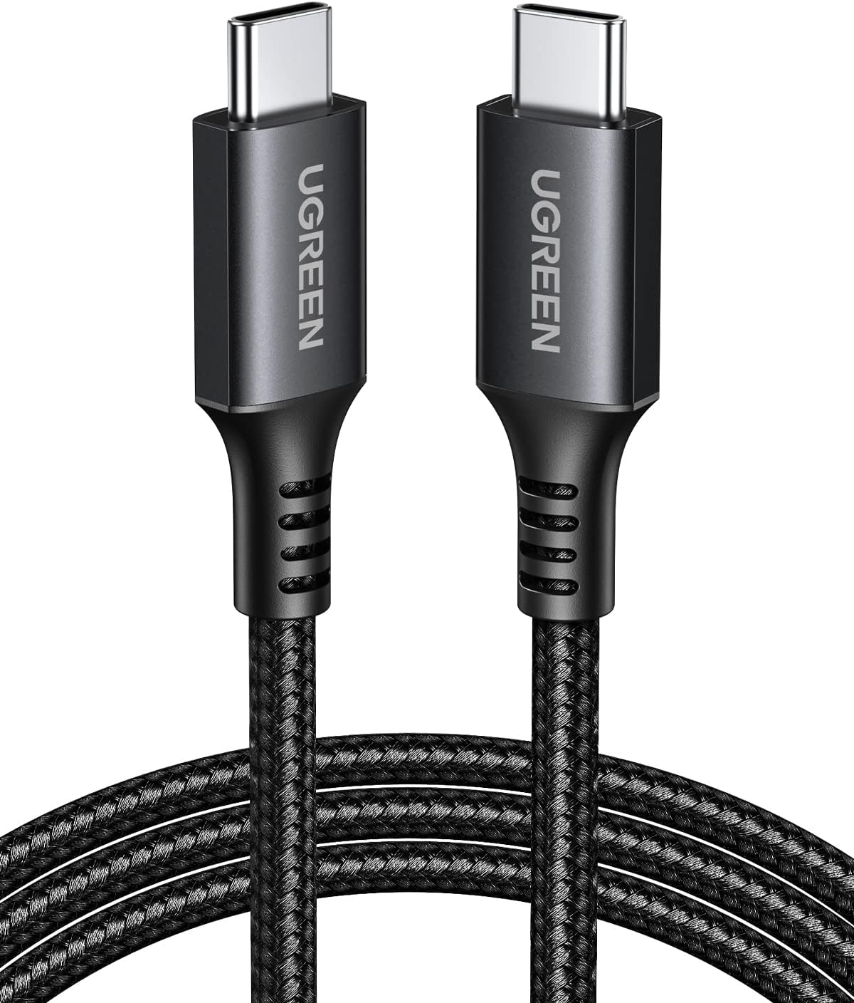 Cablu Ugreen USB-C la USB-C, 60W, PowerDelivery Fast Charging, 2m, Negru/Gri