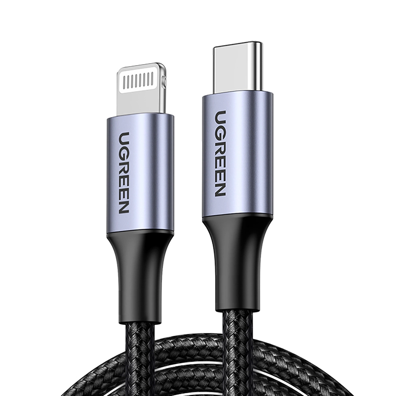 Cablu Ugreen USB-C la Lightning PD Fast Charge, 20W, 1m, Negru