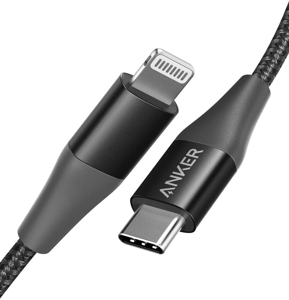 Cablu USB-C - Lightning Anker MFI PowerLine+ II 0.9m, Negru