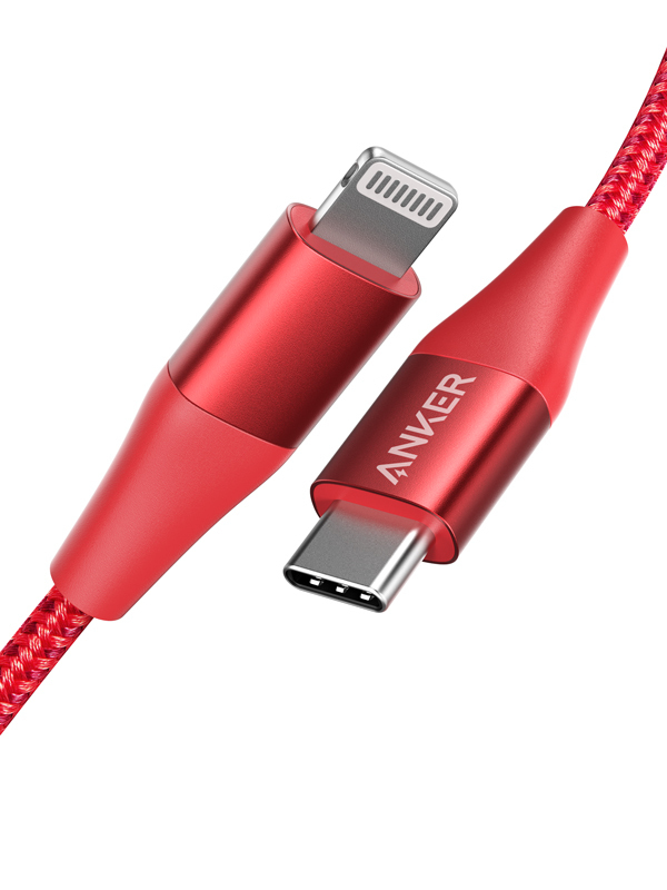 Cablu USB-C - Lightning Anker MFI PowerLine+ II 0.9m, Rosu