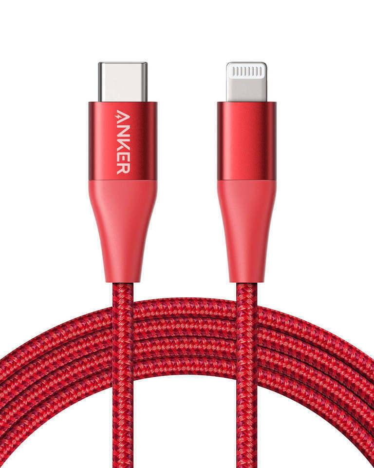 Cablu USB-C Lightning MFI Anker PowerLine+ II 1.8m, Rosu