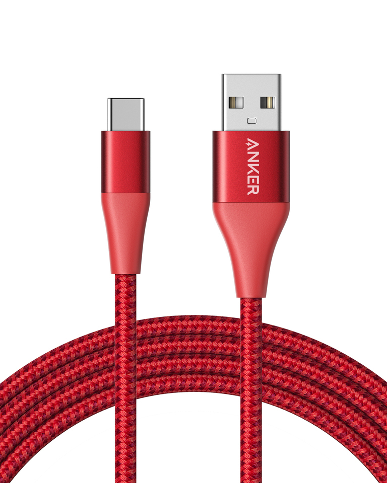 Cablu USB-C - USB 2.0 Anker PowerLine+ II 1.8 Metri, Rosu