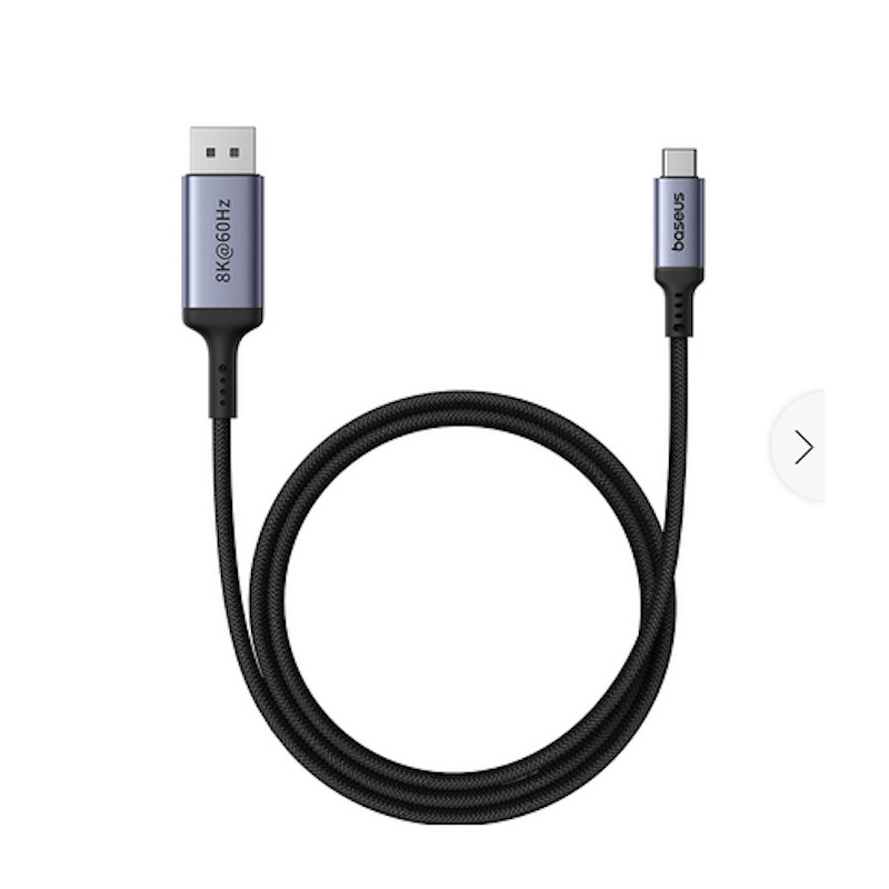 Cablu Baseus High Definition Series USB-C la DisplayPort, rezolutie maxima 8K UHD la 60 Hz, 1.5m, Negru