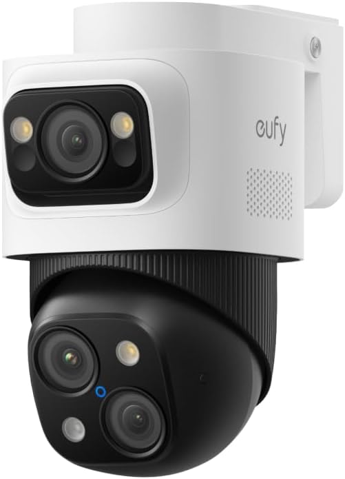 Camera Add-on eufy PoE Bullet-PTZ S4, 4K UHD Triple Lens, 122° FOV, 360° Pan&Tilt, 8× Hybrid Zoom, AI, Night Vision Color, pentru NVR, Alb