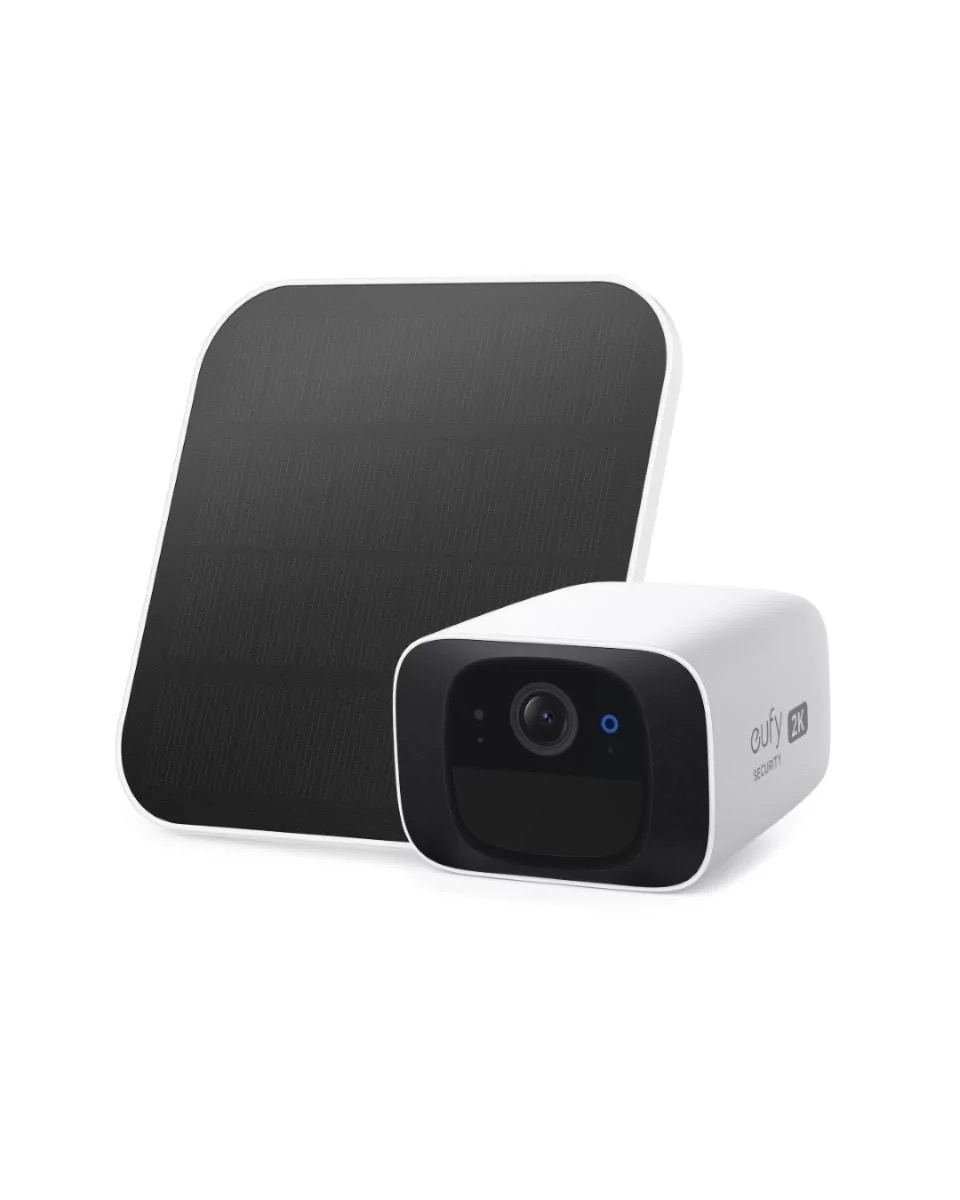 Set Camera supraveghere eufy SoloCam S210 si Panou Solar, Wireless, Rezolutie 2K, 2.4 GHz Wi-Fi, IP67, Alb
