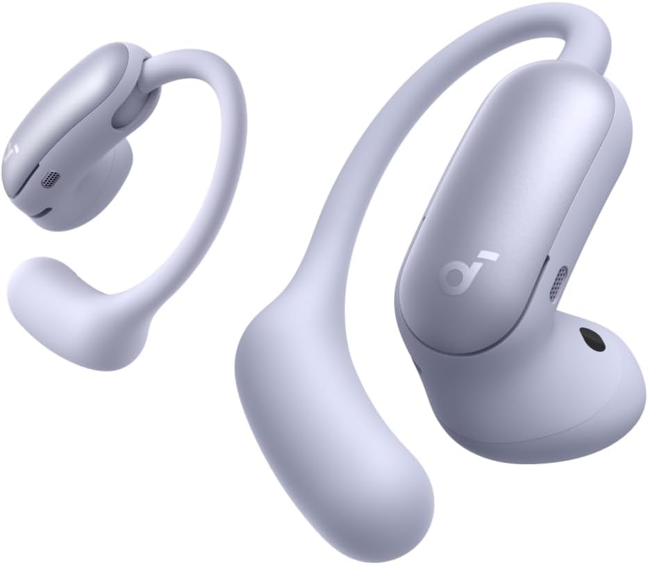 Casti wireless Open-Ear Anker Soundcore AeroFit 2 Pro, ANC, LDAC, Bluetooth 6.1, IP55, Autonomie 34 ore, Violet