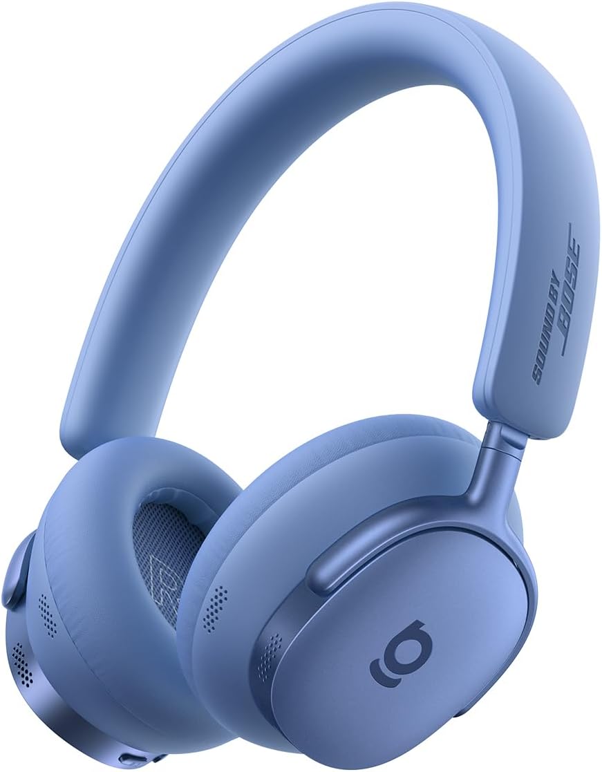 Casti Wireless Over-Ear Baseus Inspire XH1 Sound by Bose, Adaptive Active Noise Cancelling, Dolby Audio, Bluetooth 6.1, Autonomie 100 de ore, Twilight Blue