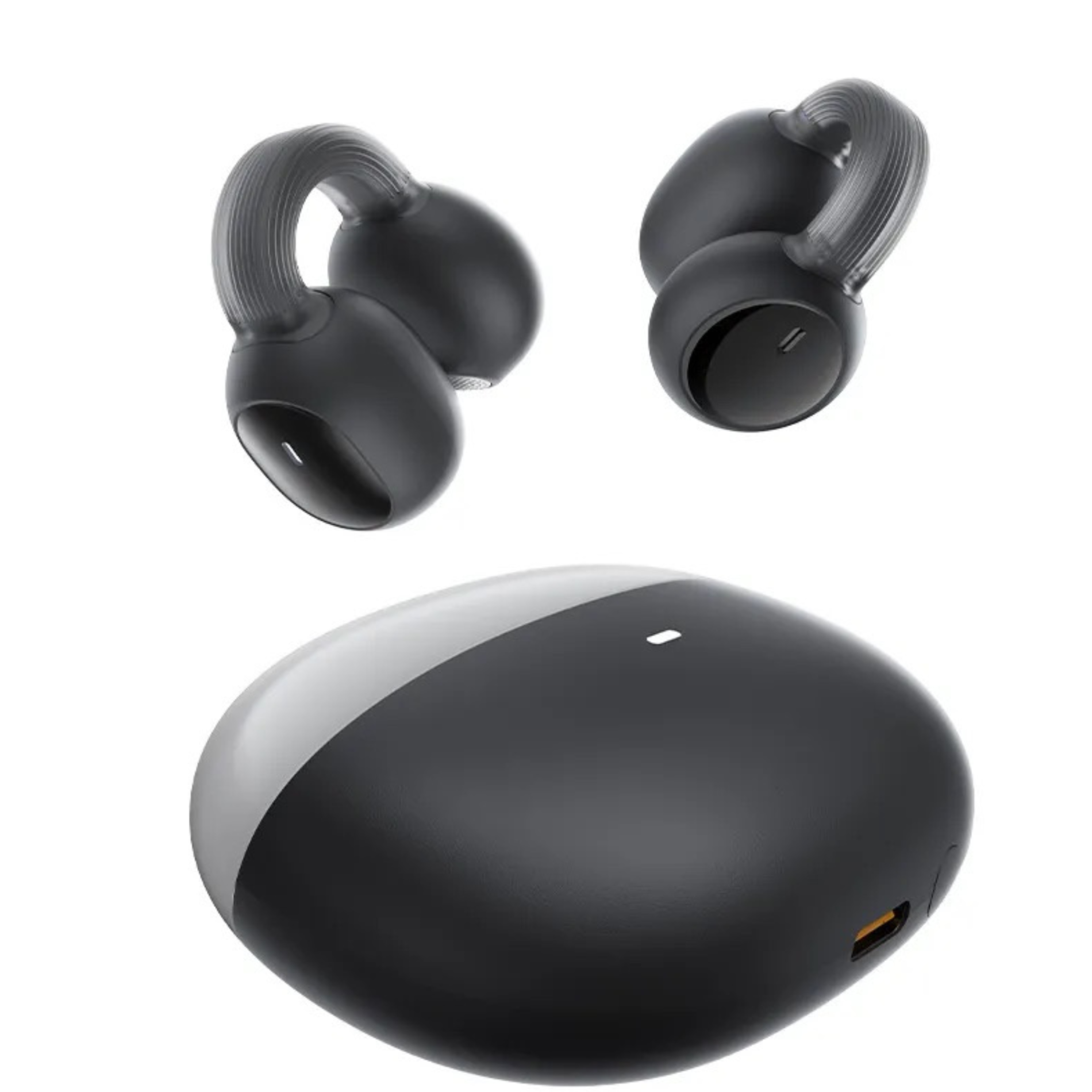 Casti audio wireless Baseus Baseus AirGo 1 Ring Open-Ear Negru