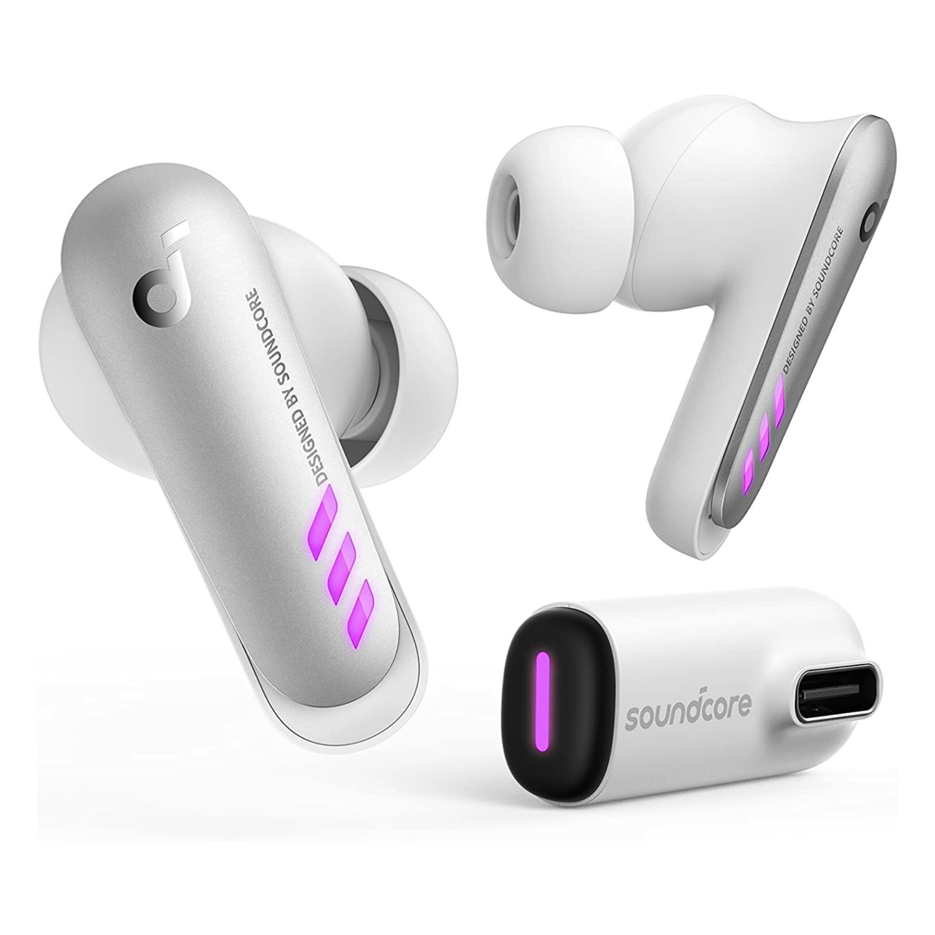 Casti wireless Anker Soundcore VR P10, accesoriu autorizat Meta/Oculus Quest 2, conexiune duala, Bluetooth, 2.4GHz Wireless, Dongle USB-C, compatibil PS4, PS5, PC, Switch