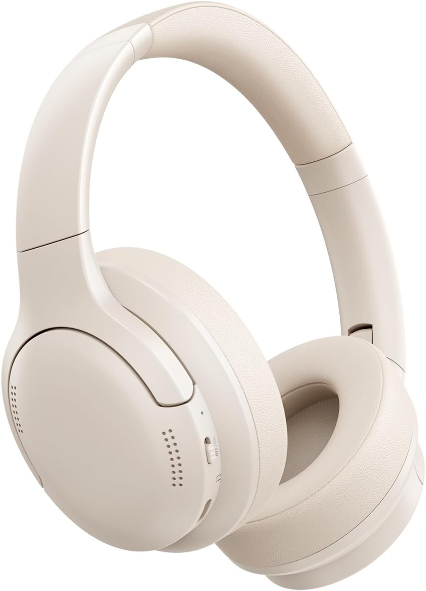 Casti Over-Ear Baseus Bass BH1 Lite, SuperBass, Bluetooth 6.0, Autonomie 80 ore, Alb